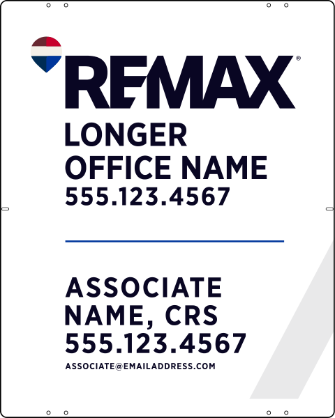 Reflective Associate Name w CRS Sign Panel, 30h x 24w, .040 Aluminum